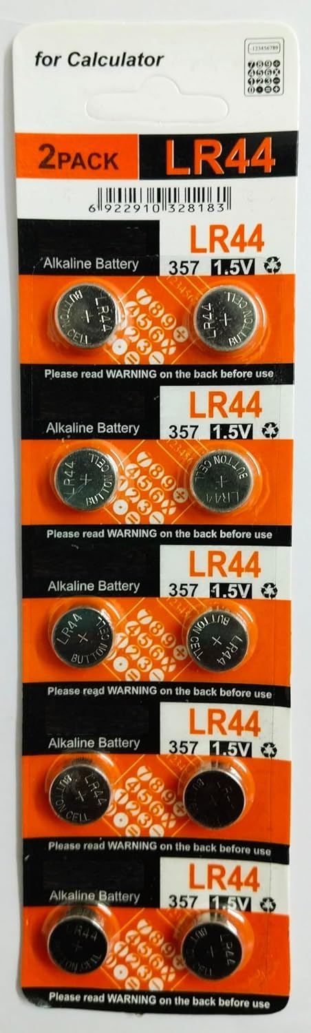 LR44 Battery, 1.5V Micro Alkaline Button Coin Cell