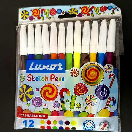 Luxor Multicolor Sketch Pen (12 pens)
