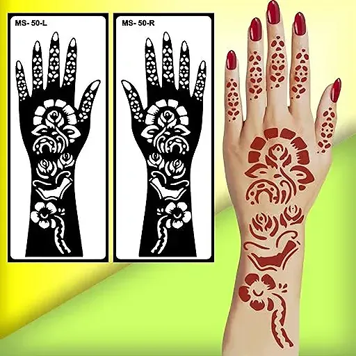 Mehandi Stencil Half Hands
