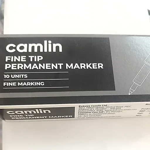 Camlin Fine Tip Permanent Marker (Black)