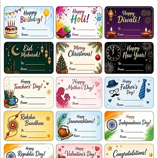 Minishop Gift Name Stickers A4 Sheet (18 Stickers)