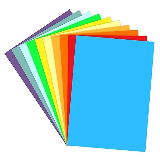 Lotus A4 Color Paper (Multicolor) 180 GSM for Copy Printing, DIY Art & Craft, Projects, Decoration, Other Office Printing.