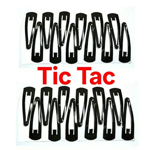Tic Tac Hair Clip (Pair)