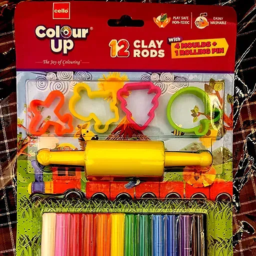 Cello Colour Up Modeling Clay, 12 Colours