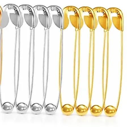 Metal Safety Pin Set Draping Saree Pallu Pleats Holding Hijab Locking Clothing Sewing Crafting Multipurpose Pins For Women