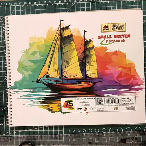 Lotus Small Sketch Notebook (30 Pages)