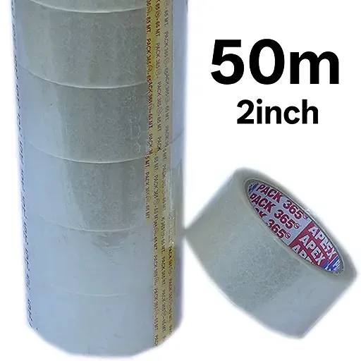 Apex Transparent Tape (2inch) (50meter) (1 Roll)